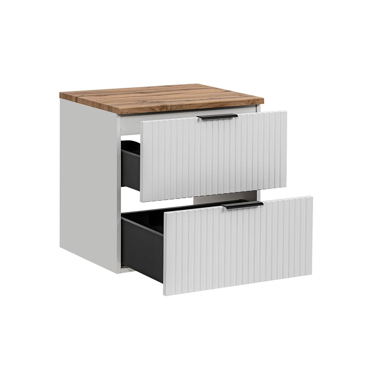 WASCHTISCHUNTERSCHRANK 60.6cm Adriel Weiß - Weiß, Holzwerkstoff (60.6/59/46cm) - Petits-meubles