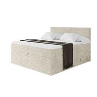 BOXSPRINGBETT mit Matratze H3|H4 und Lattenrost - TOLO KING-v1 120x200 Cord - Creme - Champagner, Holzwerkstoff (120/200cm)