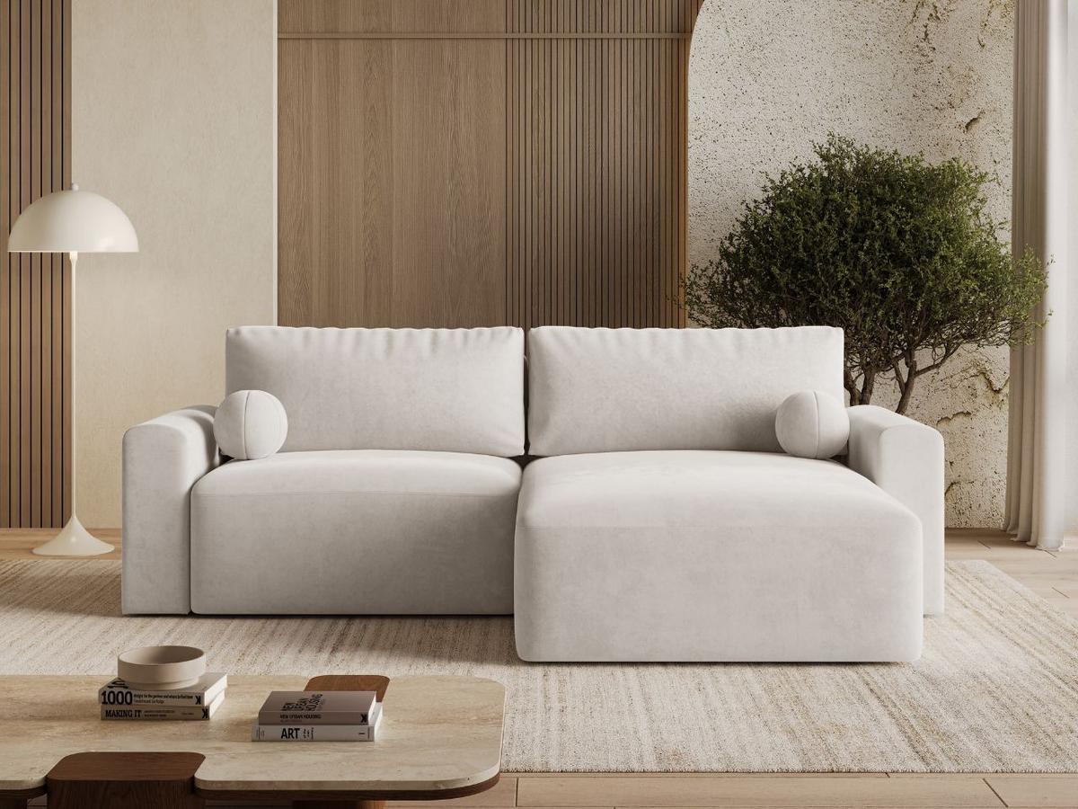 ECKSOFA Aurora Ecru - Beige, Holz/Textil (259/145cm) - Graingold
