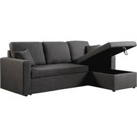 ECKSOFA alain Grau - Dunkelgrau, Textil (145/221cm) - Habitat Garten