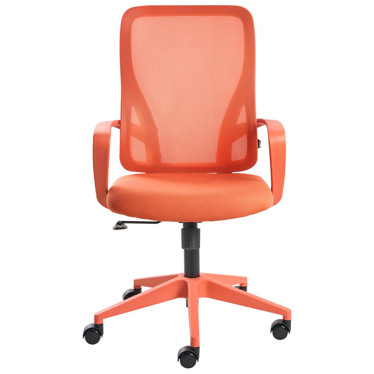BÜROSTUHL Orange Luma - Orange, Textil (60/98/60cm) - Beliani