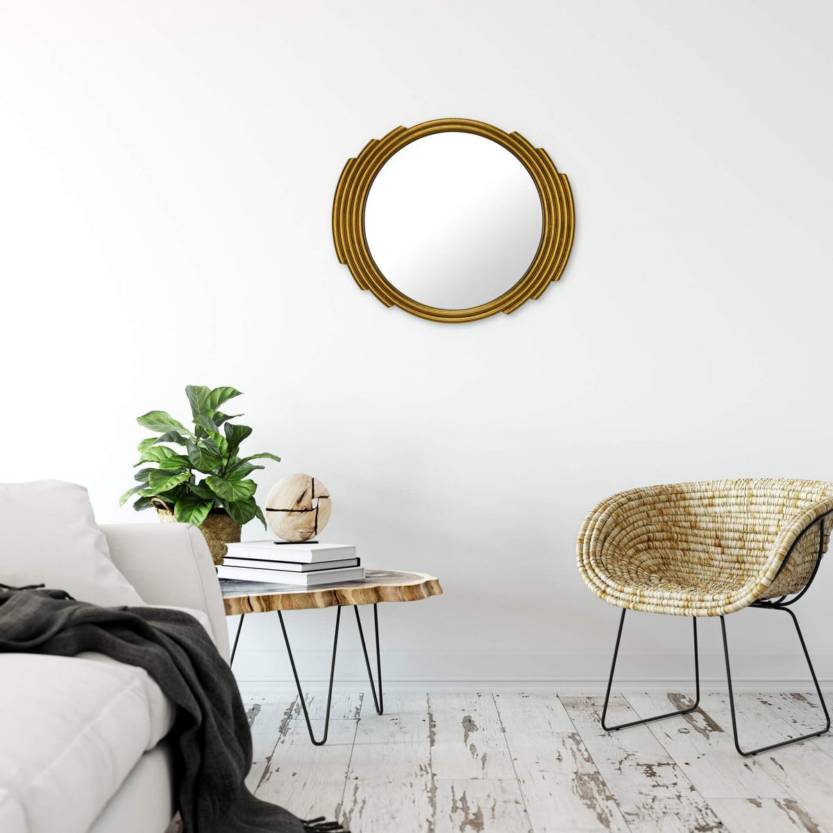 WANDSPIEGEL Gold 61/72 cm - Goldfarben, Metall (12.2/72/5cm) - KUNSTLOFT