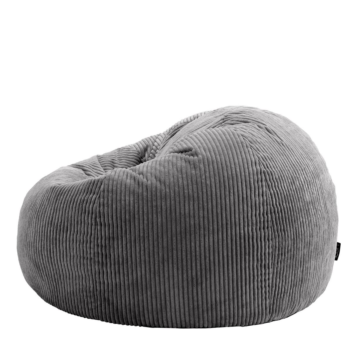SITZSACK Klassisch Kingston, Cord - Anthrazit, Textil (85/50/85cm) - icon