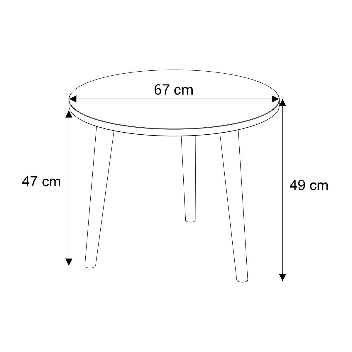 COUCHTISCH HARMONY Natürlich Rosa - Rosa, Holzwerkstoff (67/67/49cm) - Lookway