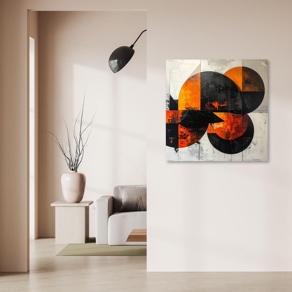 LEINWANDBILD 3D und geometrisch 40x40cm - Orange, Textil (40/40cm) - Feeby