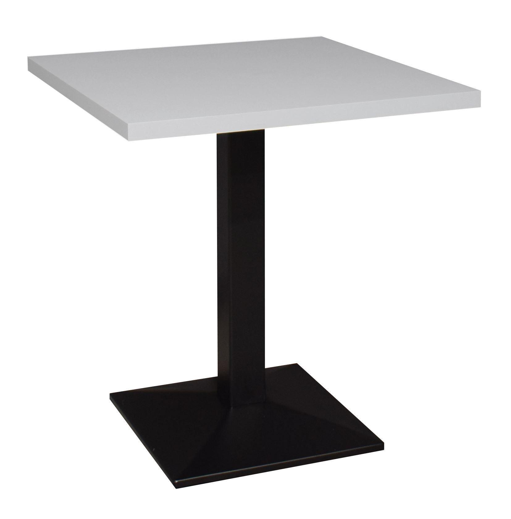 BISTROTISCH Ekzuperiia 70x70x75 schwarz matt/kreidegrau matt lack - Hellgrau, Metall (70/70/75cm) - 58aufmkessel