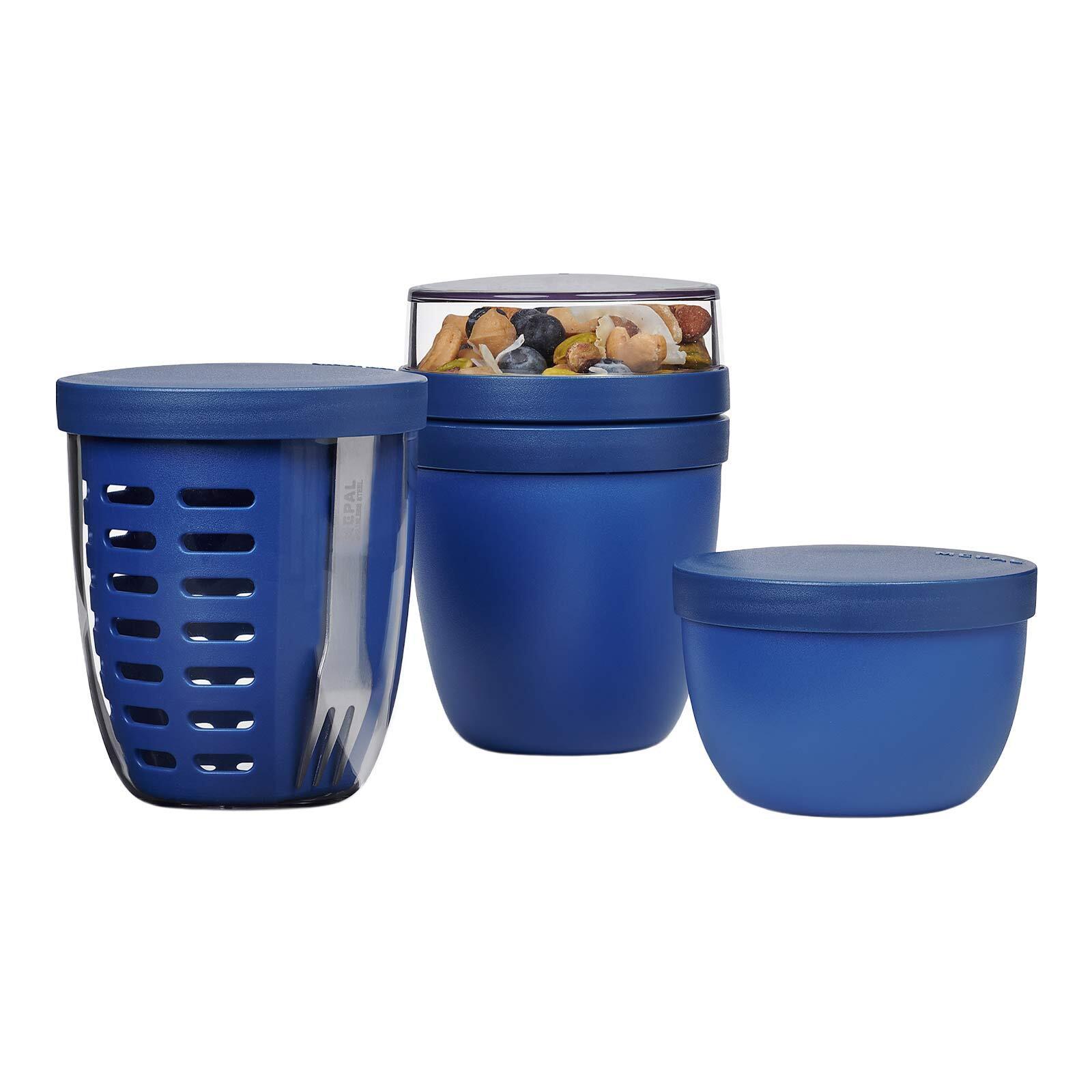 LUNCHPOT, FRUITPOT UND SNACKPOT Ellipse Vivid Blue 3-tlg. - Blau, Kunststoff (2/2/2cm) - Mepal