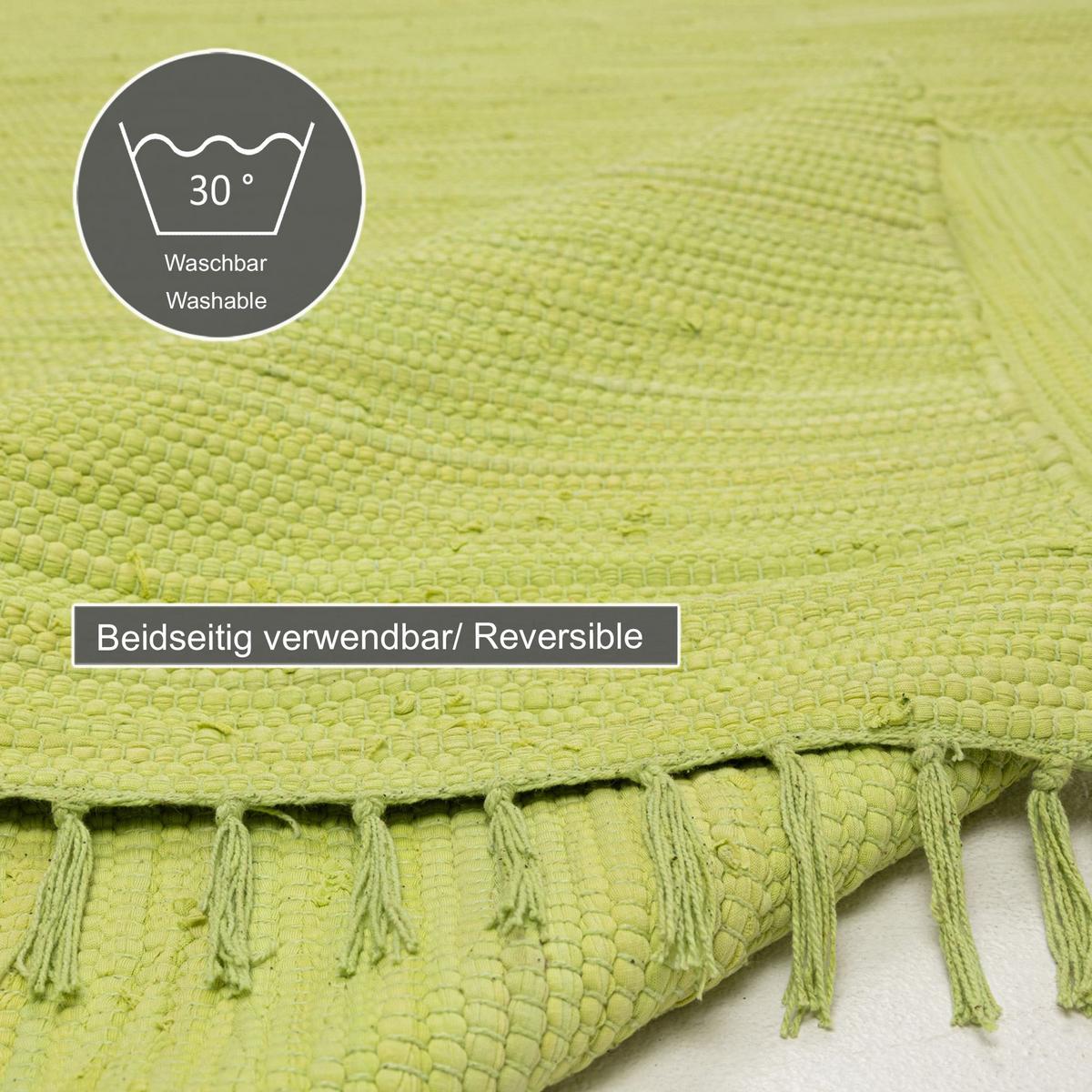 FLECKERLTEPPICH Chindi 60x120 cm - Limette, Textil (60/120cm) - Rug and Roll