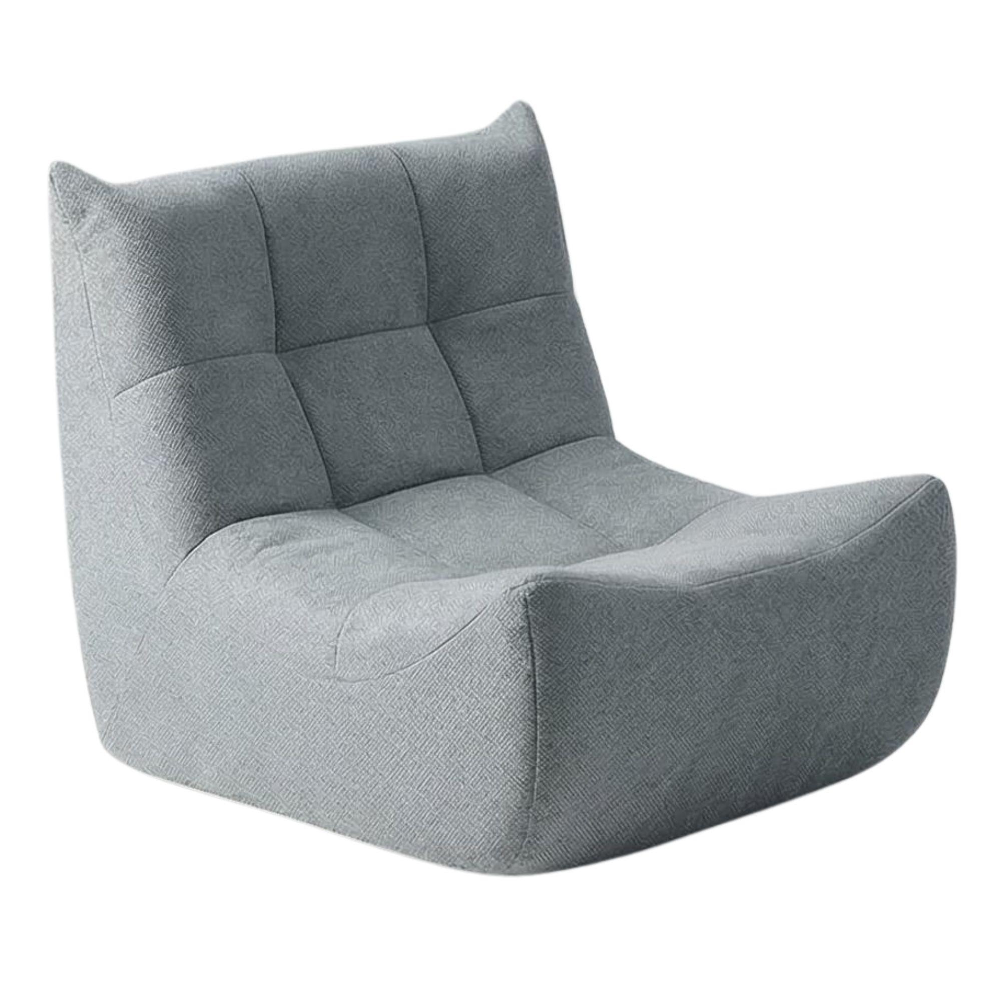 SITZSACK chenille grau togo stil & memory foam - Grau, Textil (76/67/98cm) - Urban Meuble