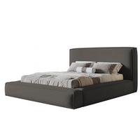 BETT 180x200 - Polsterbett mit Bettkasten und Holzrahmen - Modern Bett - Eleganter Catch-Me-Stoff - Kollektion Luna Maxi - Grau - Grau, Holz/Textil (180/200cm) - Alpi-Möbel