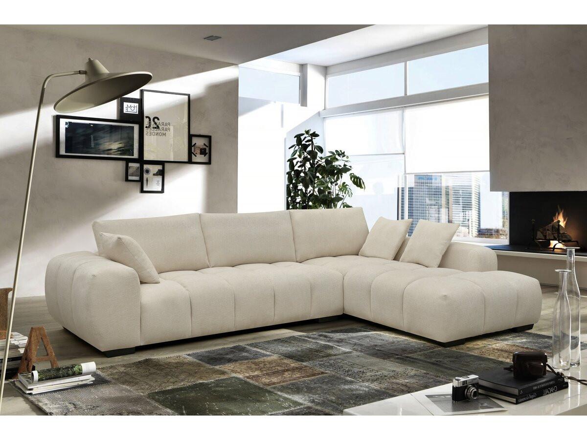 ECKSOFA - 3 places - beige beige - Beige, Textil (207/307cm) - Habitat Garten
