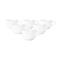 KAFFEETASSEN Liberty Goldrand weiß-gold 260 ml 6er Set - Goldfarben/Weiß, Keramik (0.26L) - Seltmann Weiden
