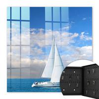 SCHLÜSSELBOX Schwarz 30x30 cm- Türöffnung nach rechts - Seeabenteuer - Blau, Metall (30/30/5cm) - TULUP