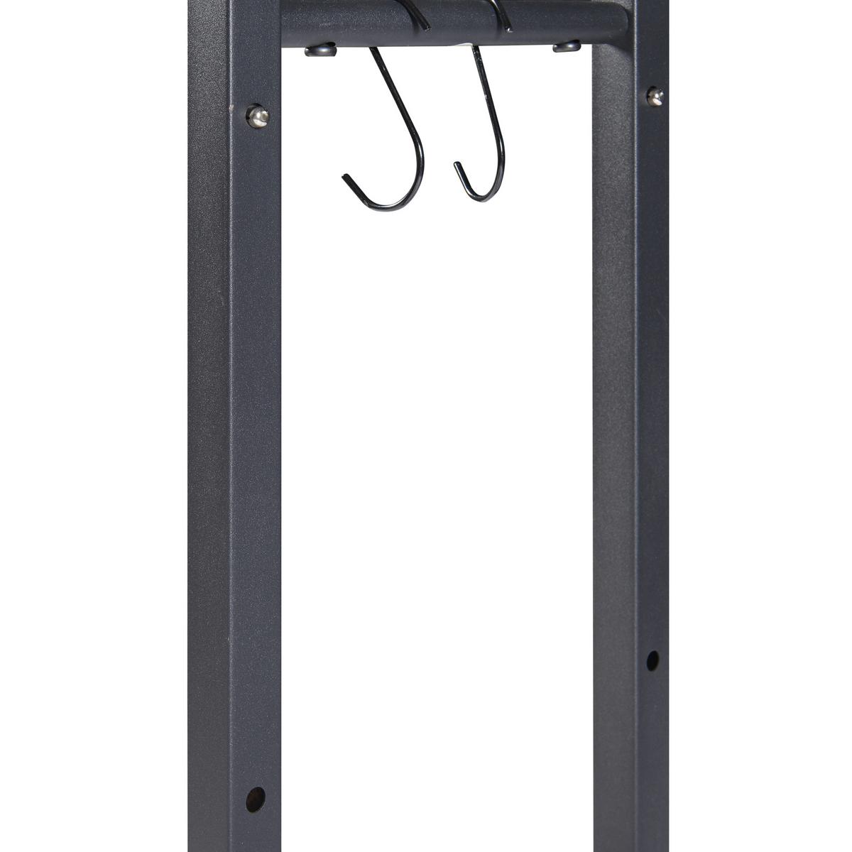 KAMINHOLZREGAL Kasan - Schwarz, Metall (100/150/25cm) - [en.casa]