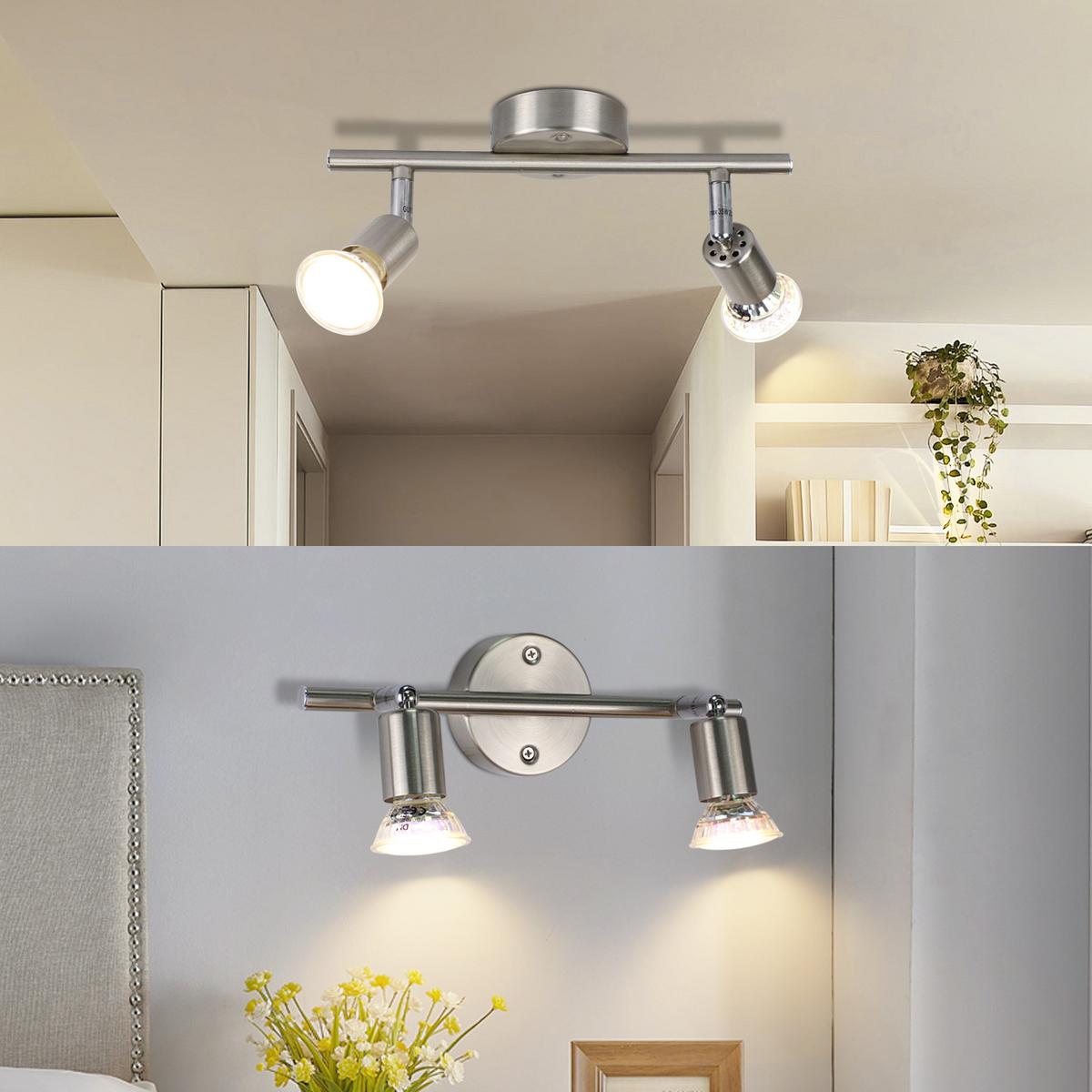 DECKENSTRAHLER Luminelle 15/8/26 cm - Silberfarben, Metall (26/15/8cm) - ZMH