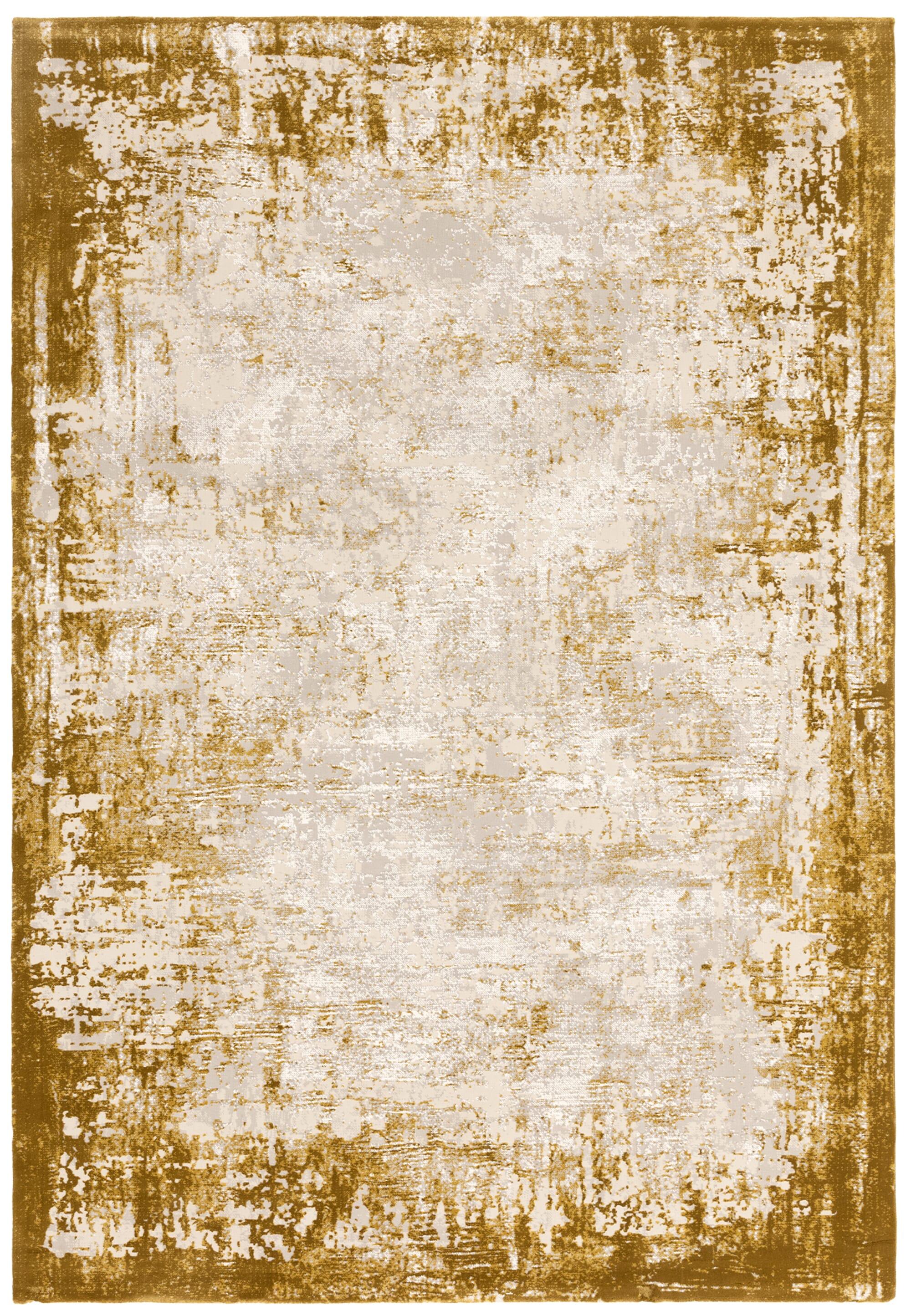 TEPPICH TIBER-Rieti, abstrakt, Senfgelb, 120 x 170 cm - Gelb, Textil (170/120cm) - KADIMA DESIGN