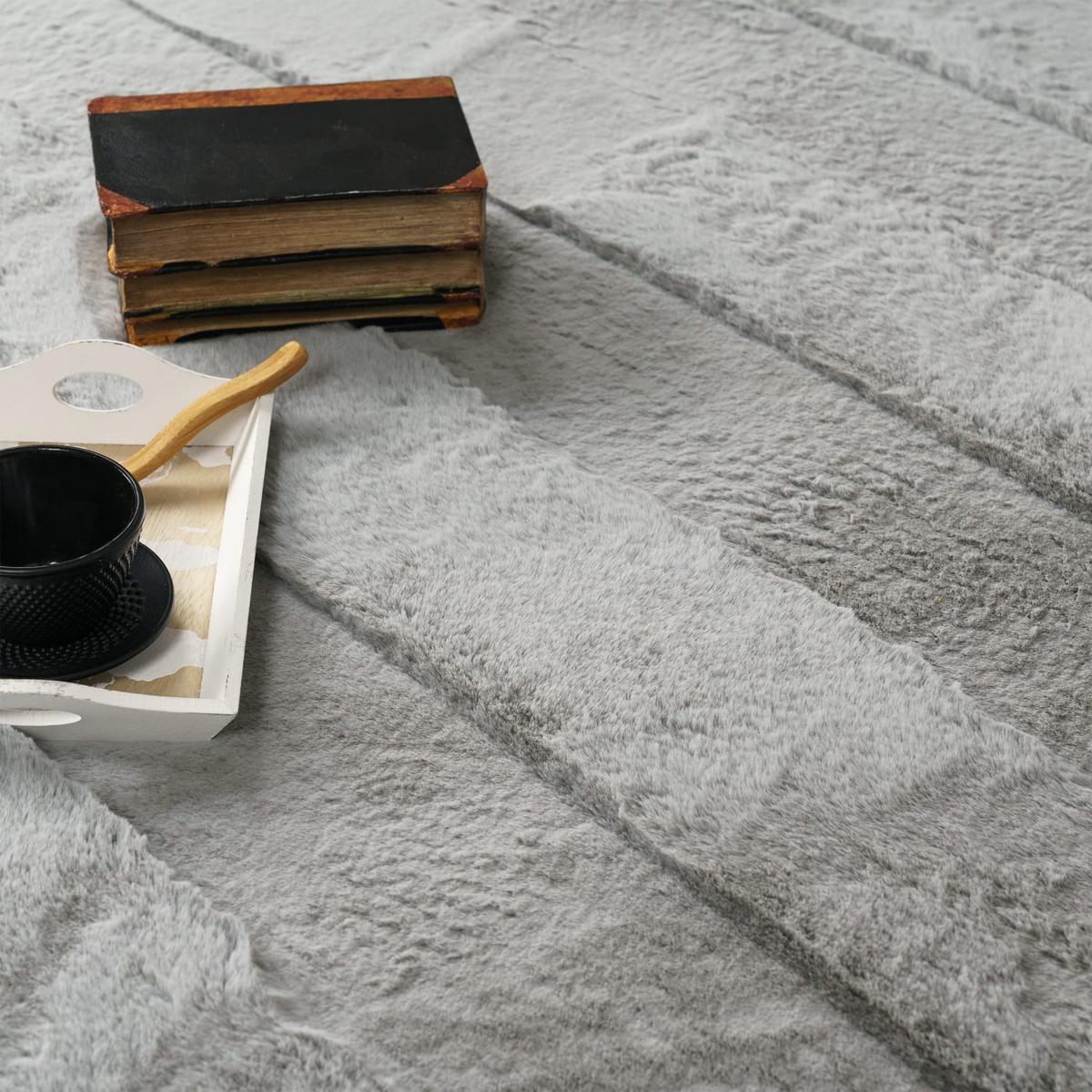 HOCHFLORTEPPICH Boho Grau 60 x 100 cm - Grau, Kunststoff (60/100cm) - TT Home