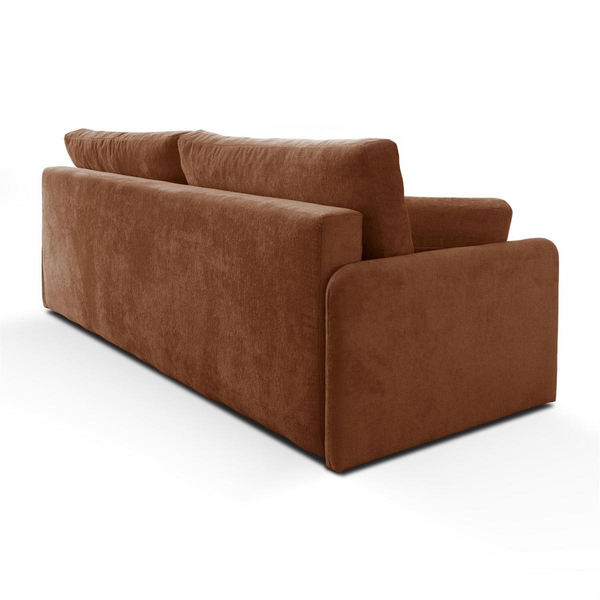 SOFA NUBO mit Schlaffunktion und Bettkasten Harmony 52 - Orange, Textil (205/91/86cm) - Lookway