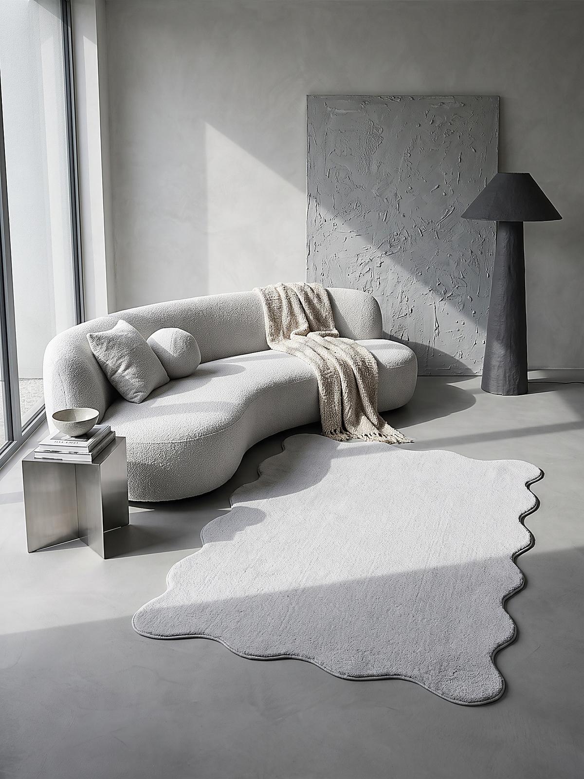 HOCHFLORTEPPICH Antirutsch Uni TIRSO Polyester Grau 140 x 200 cm - Grau, Textil (140/200cm) - KADIMA DESIGN