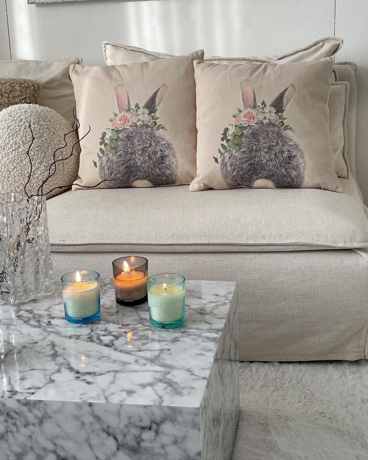 DEKOKISSEN 2er-Set Taupe 45/45 cm Fatsia - Graubraun, Naturmaterialen/Textil (45/45cm) - Beliani