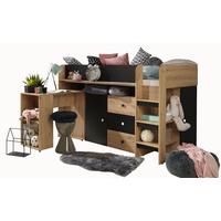 HOCHBETT 203,3/125/106,6 - Schwarz/Weiß, Holz (90/200cm) - MÖBEL KRYSPOL