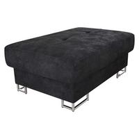 POLSTERHOCKER Cotere - Silberfarben/Schwarz, Holz/Textil (104/42/67cm) - MIRJAN24