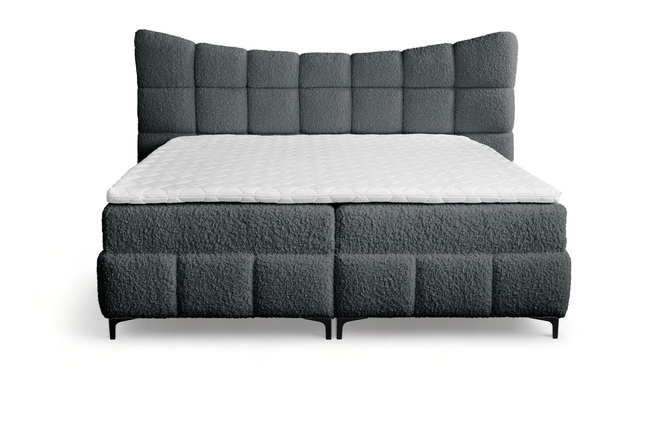 BOXBETT Nova In Rolf - Dunkelgrau, Holzwerkstoff/Textil (120/200cm) - Fun Möbel