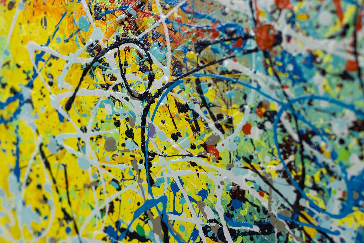 ACRYLBILD HANDGEMALT 80/80 cm - Multicolor, Holz/Textil (80/80cm) - KUNSTLOFT