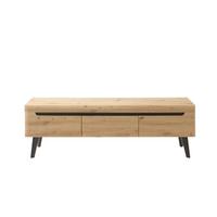 TV-LOWBOARD Artisan Eiche schwarz, TV-Unterteil skandinavisch, 160 x 50 cm - Schwarz/Eiche Artisan, Holzwerkstoff (160/50/40cm) - Furn.Design