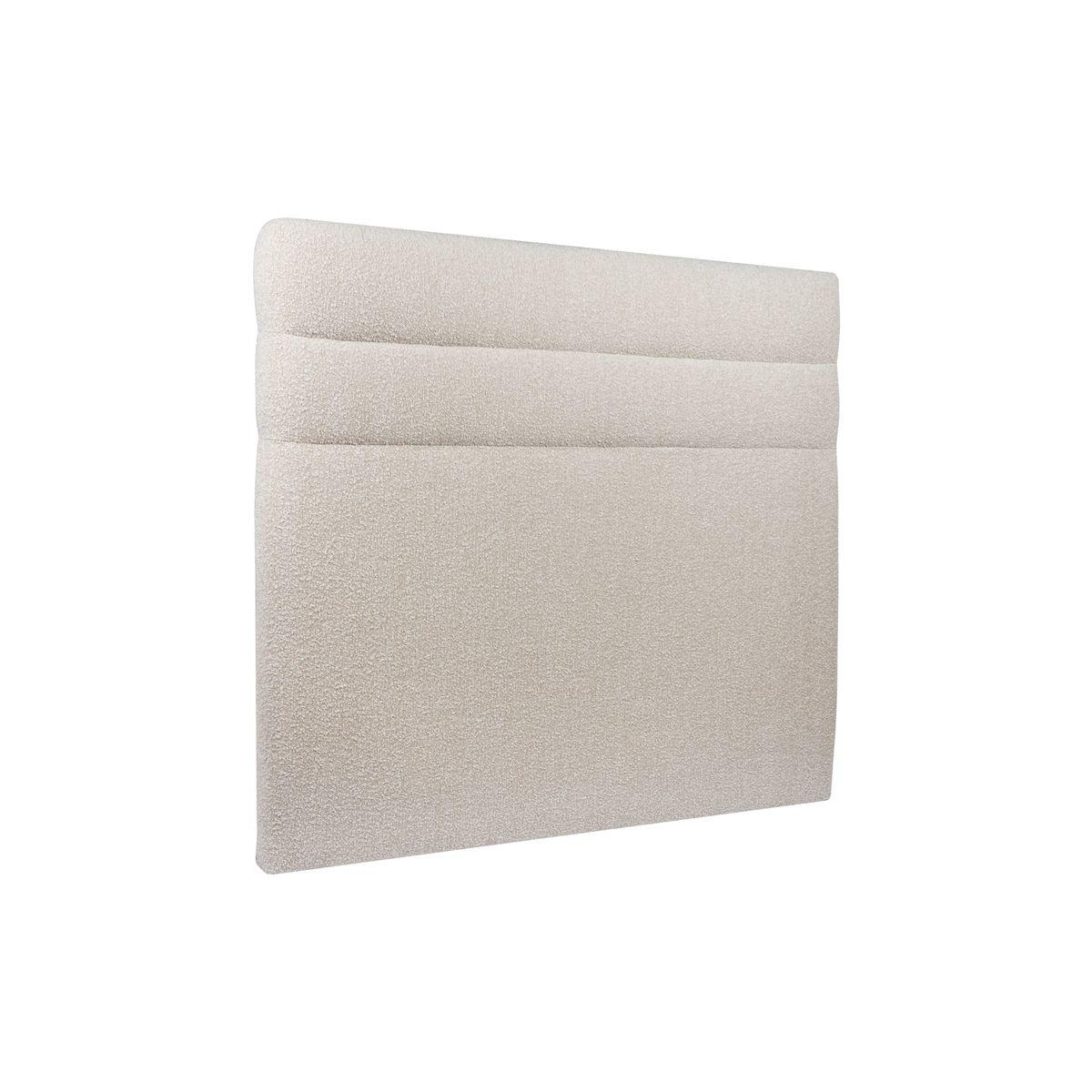 KOPFTEIL Modell Linien – Hellbeiger Bouclé-Stoff 135 cm - Beige, Karton/Holz (135/120/10cm) - Sommeil de Plomb