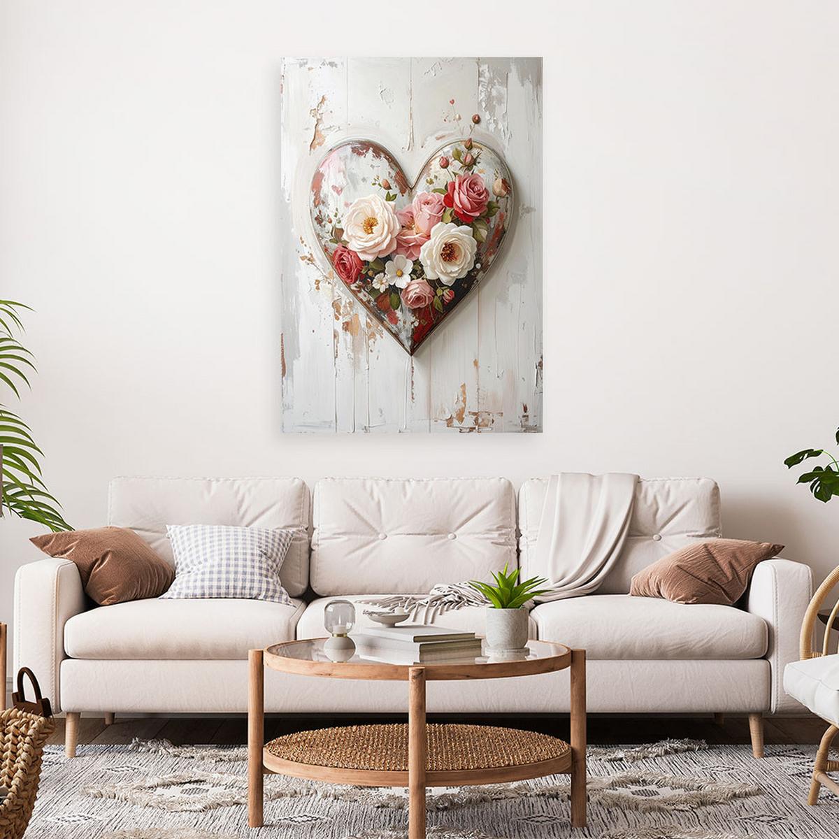 LEINWANDBILD Liebe 70x100cm - Beige, Textil (70/100cm) - Feeby