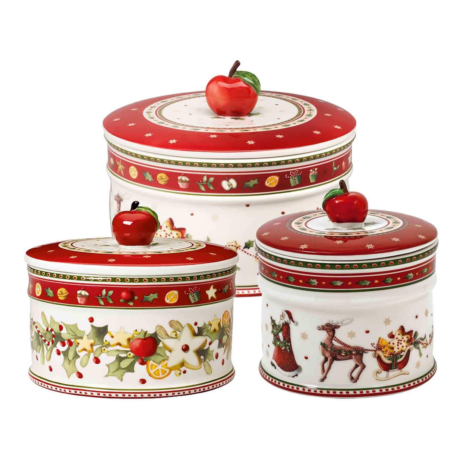 GEBÄCKDOSEN-SET Winter Bakery Delight bunt 3-tlg. - Multicolor, Keramik (2/2/2cm) - Villeroy & Boch