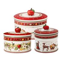 GEBÄCKDOSEN-SET Winter Bakery Delight bunt 3-tlg. - Multicolor, Keramik (2/2/2cm) - Villeroy & Boch