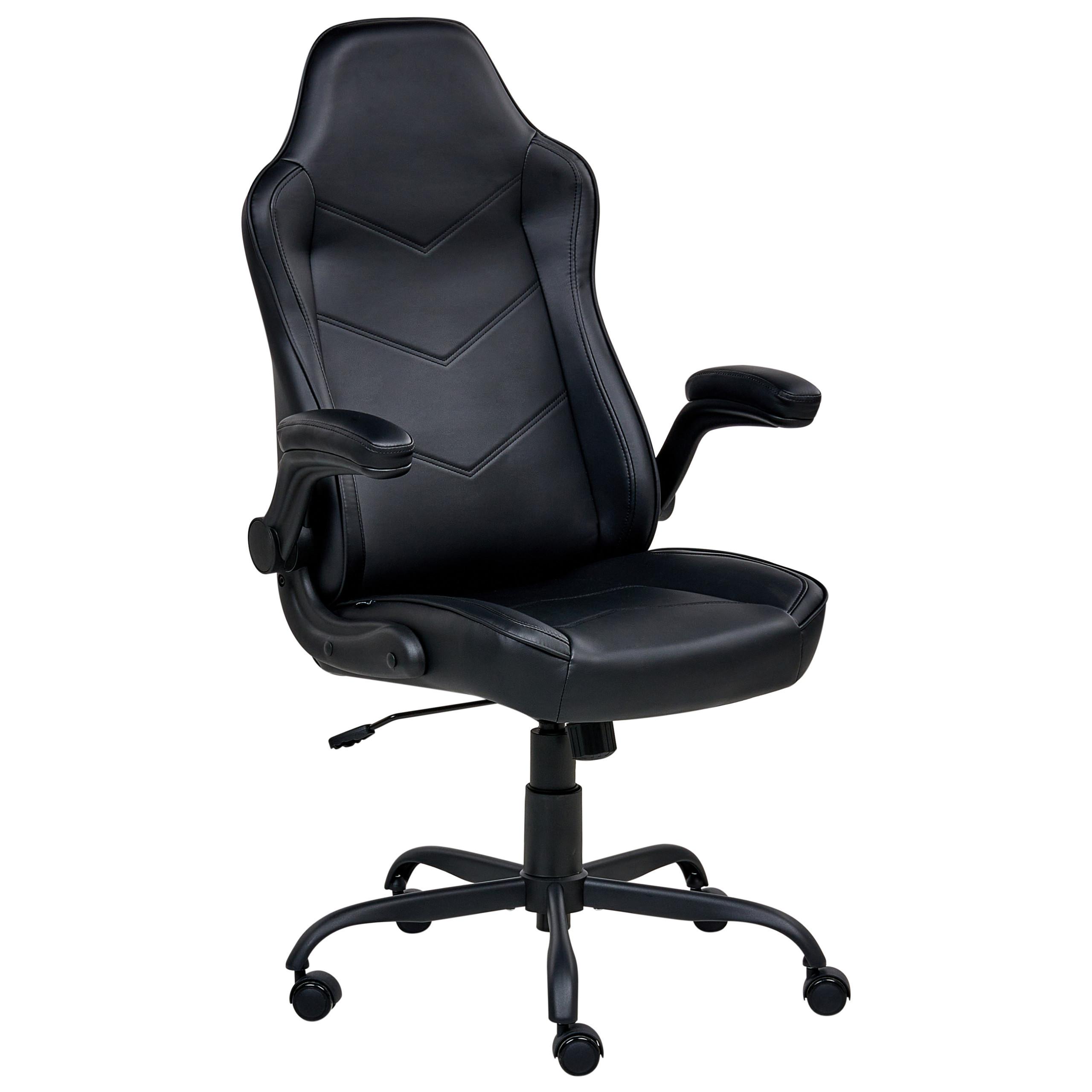 BÜROSTUHL Schwarz Triumpher - Schwarz, Kunststoff (51/115/51cm) - Beliani