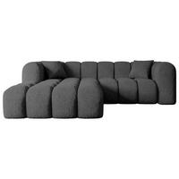 ECKSOFA Ottomane Links OLEA-L1 - 231x173x74 cm Grau - Platinfarben/Schwarz, Holzwerkstoff/Kunststoff (190/242cm) - ALTDECOR