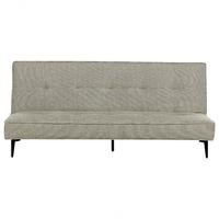 3-SITZER-SCHLAFSOFA hellgrün/schwarz Essvik - Schwarz/Grün, Textil (191/83/90cm) - Beliani