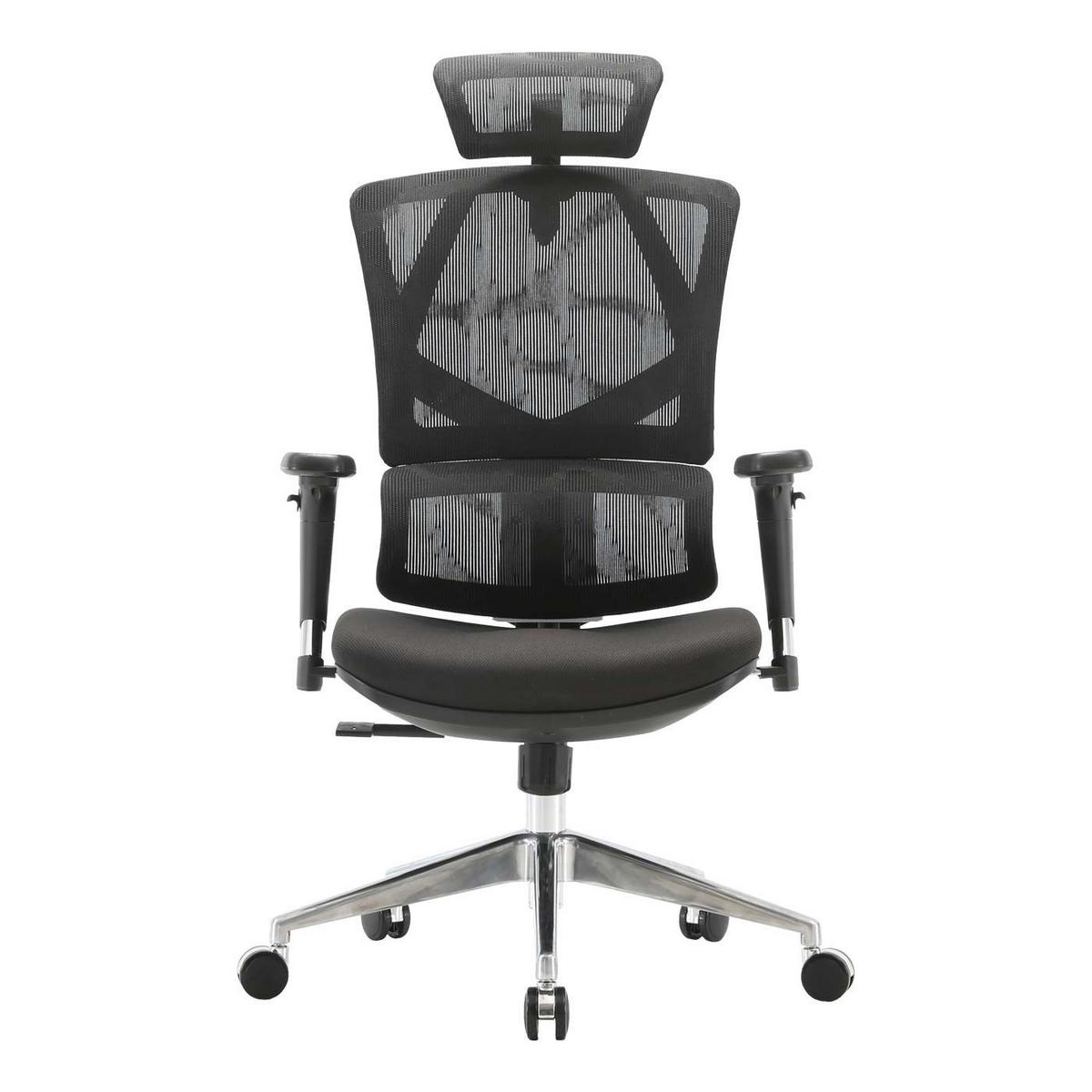 BÜROSTUHL Schwarz - Schwarz, Textil (66/136/95cm) - SIHOO
