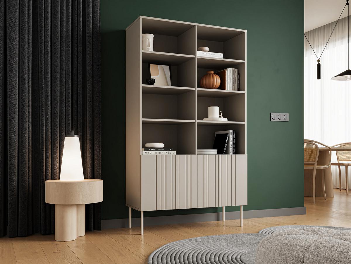 STANDREGAL Isla 100 2D - Beige, Holzwerkstoff/Metall (101/175/40cm) - MIRJAN24