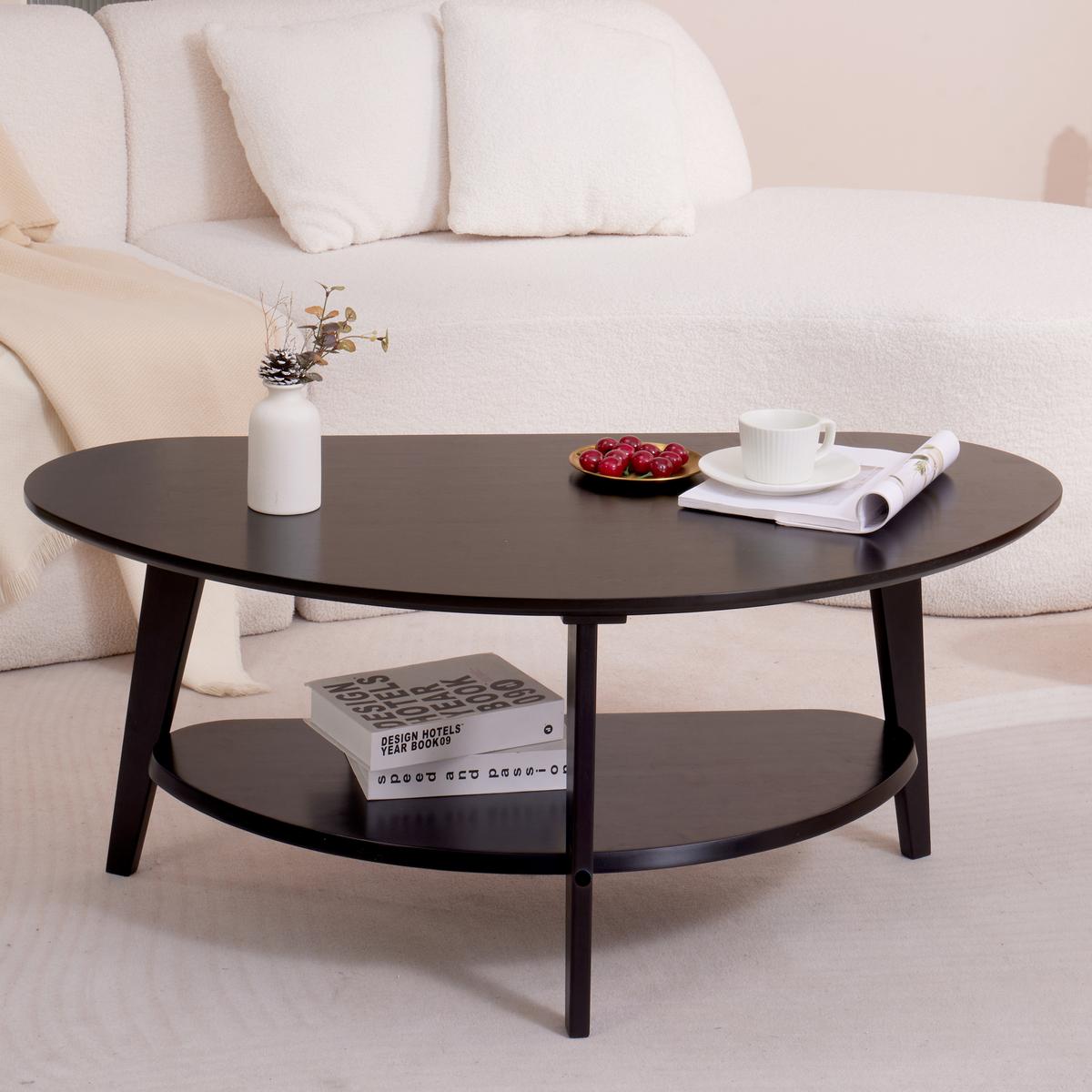 WOHNZIMMERTISCH Couchy2 - Schwarz, Holz (102/54/46cm) - needs&wants