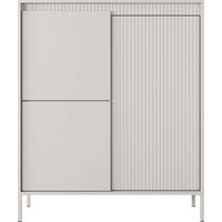 HIGHBOARD Cindy Beige 104/123/40 cm - Beige/Braun, Holzwerkstoff/Metall (103.5/123.4/39.5cm) - WFL GROUP