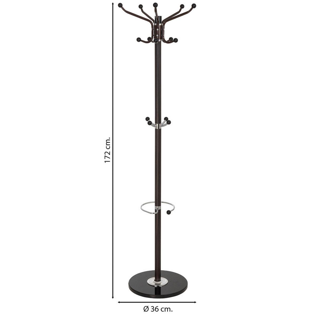 GARDEROBE aus metall 36x172cm - Braun, Metall (36/172/36cm) - Wanderlust