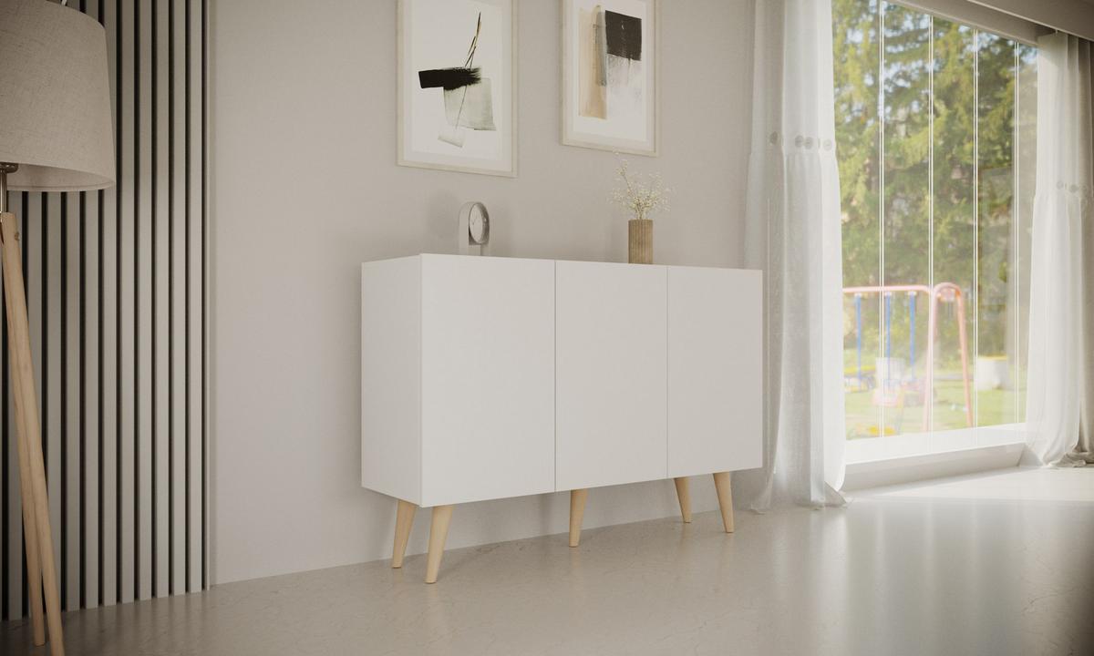 SIDEBOARD Toronto Weiß - Weiß, Holzwerkstoff (120/95.5/40cm) - Petits-meubles