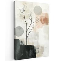 LEINWANDBILD Wabi sabi - Beige - Pflanze Deko Groß 90x140 cm - Sandfarben, Textil (90/140cm) - MuchoWow