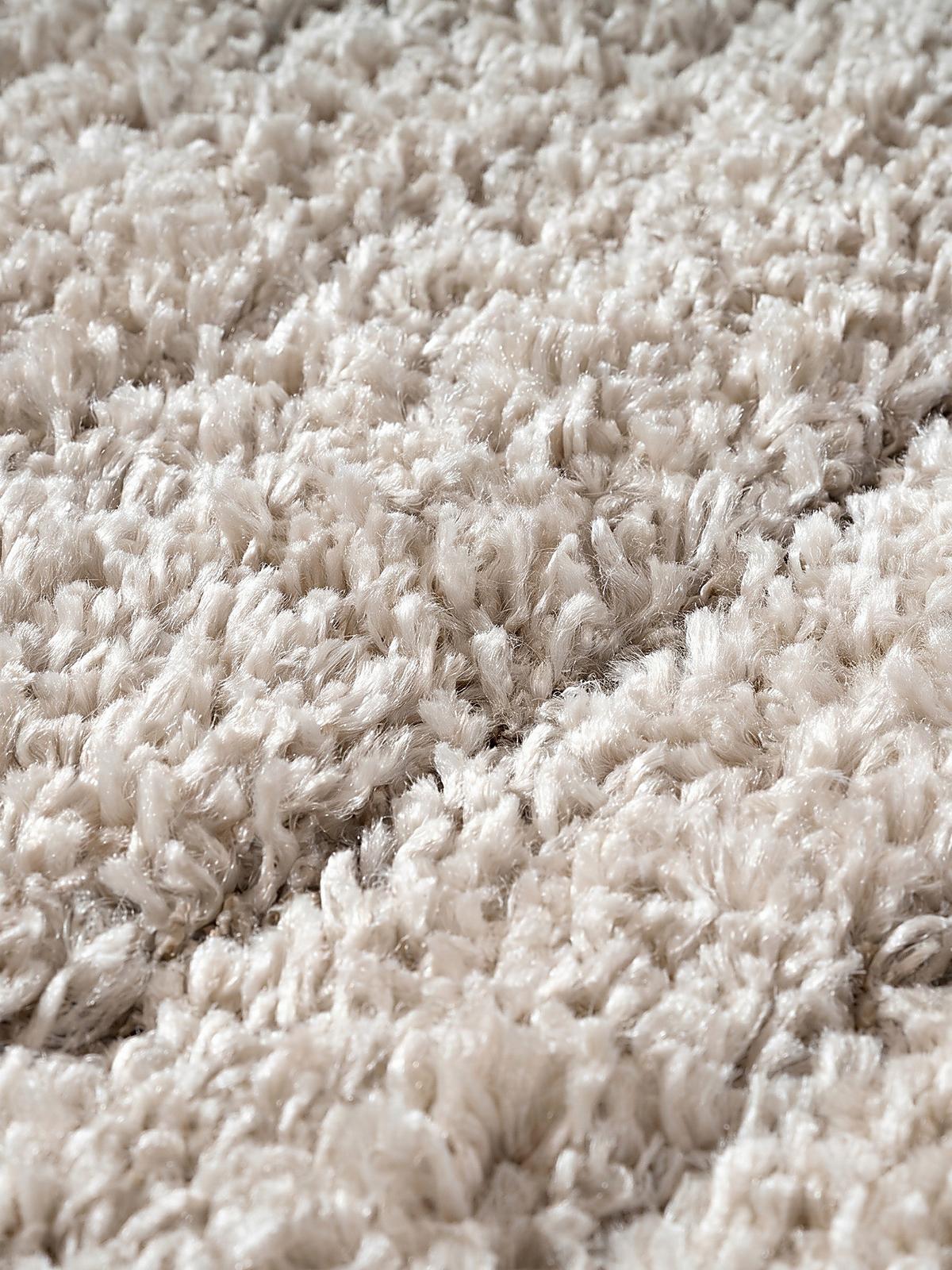 HOCHFLORTEPPICH Streifen ATRIO Polypropylen Beige 160 x 230 cm - Beige, Textil (160/230cm) - KADIMA DESIGN