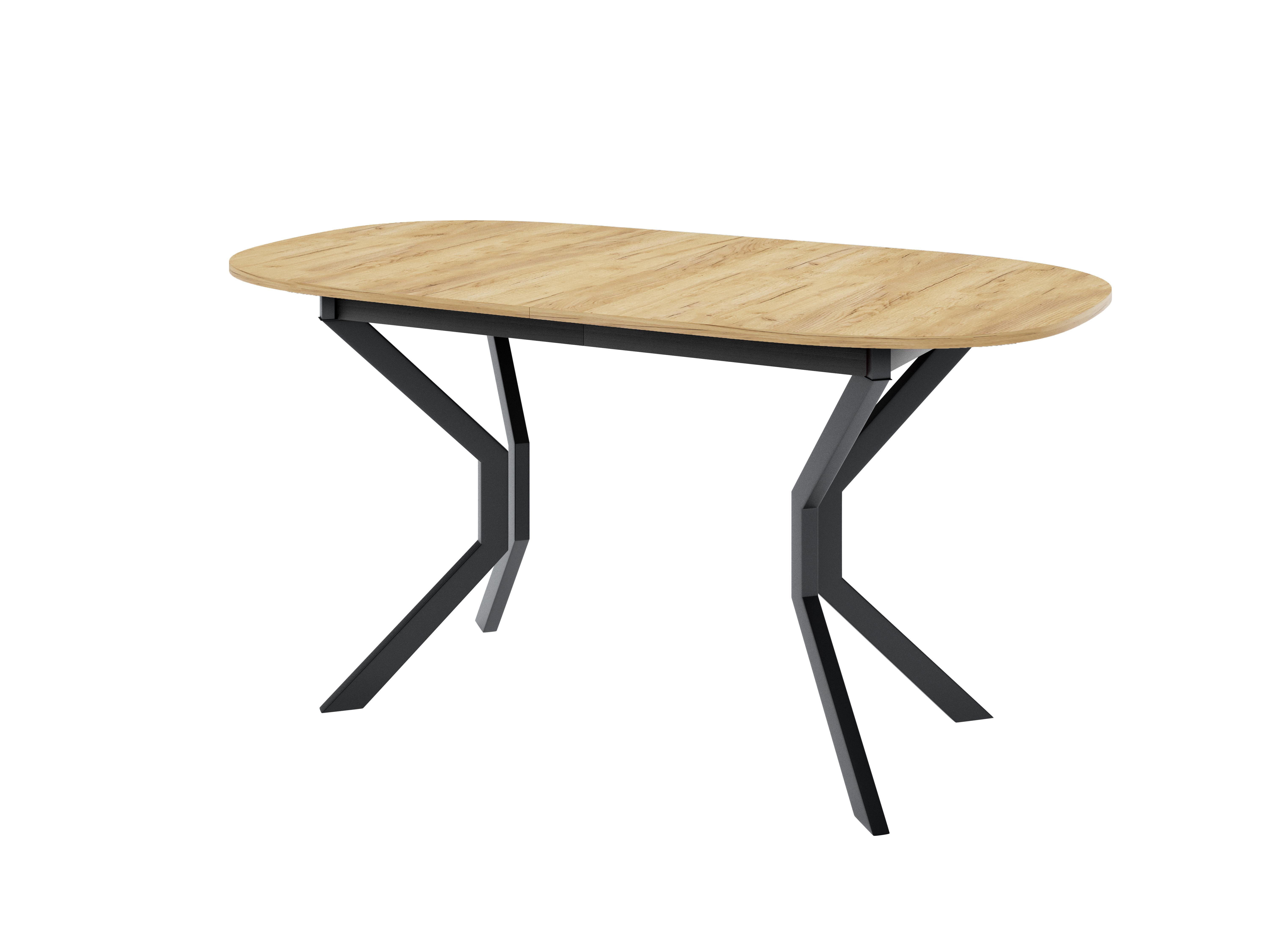 ESSTISCH VITO M Ausziehbar 150 - 190 / 80 x 77 cm - Goldfarben/Schwarz, Holz (150/80/77cm) - MASSENO