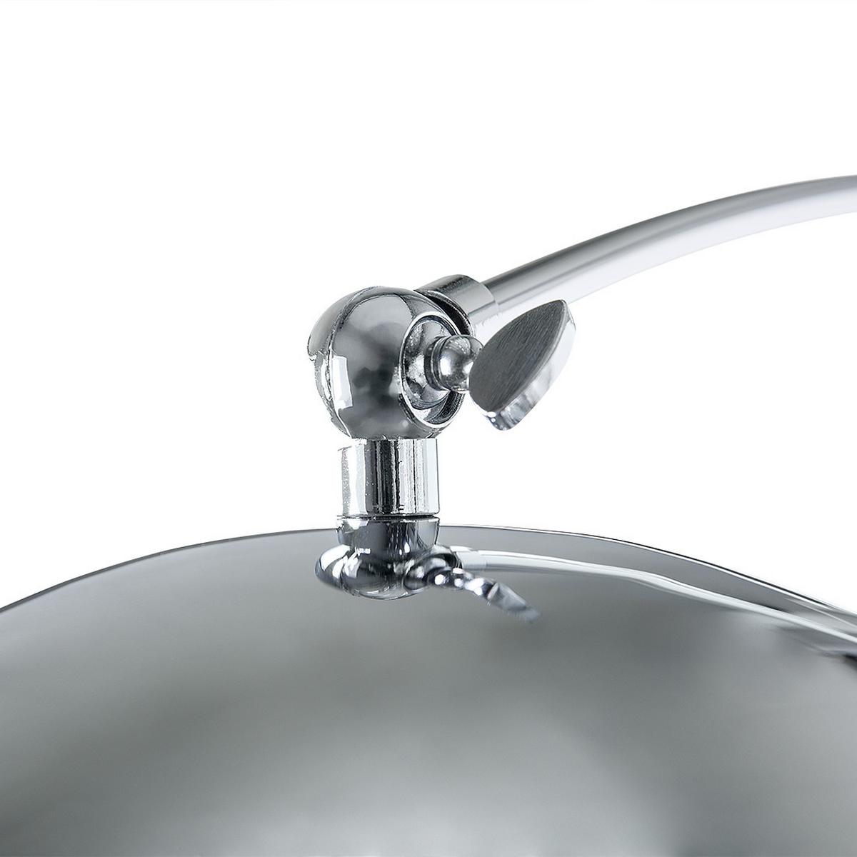 STEHLAMPE Kama 100/33/188 cm - Silberfarben, Metall (100/33/188cm) - Beliani