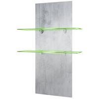 WANDREGAL Faro Beton Oxid Optik - Hellgrau, Holzwerkstoff (70/110/21cm) - Vladon