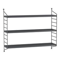 WANDREGAL Strängnäs modular - Dunkelgrau, Metall (60/50/15cm) - [en.casa]