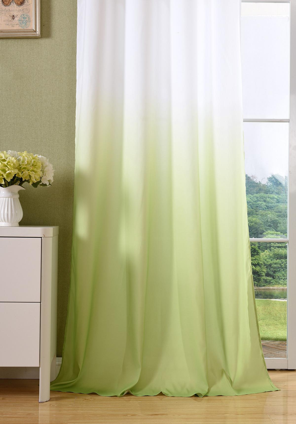 VORHANG FARBVERLAUF HxB 245x140 cm Apfelgrün - Hellgrün, Textil (140/245cm) - Gardinenbox