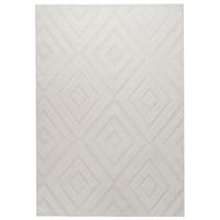 TEPPICH Cremeweiß 160/230 cm Borah - Creme/Weiß, Textil (160/230cm) - Beliani